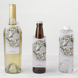 Snowy Pine Weihnachtsfest Flaschenanhänger