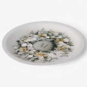 Snowy Pine Weihnachtsfest Pappteller (Schrägansicht)