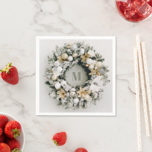 Snowy Pine Weihnachtsfest Serviette (Beispiel)