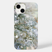 Snowy Pine Winter Case-Mate iPhone Hülle (Rückseite)