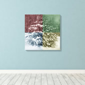 Snowy Pine Wrapped Canvas Leinwanddruck (Insitu (Holzboden))