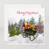 Snowy Pines and Santa Claus Christmas Flatscreen (Vorne/Hinten)