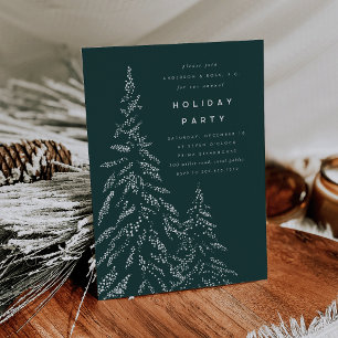 Snowy Pines   Business- oder Corporate-Holiday-Par Einladung