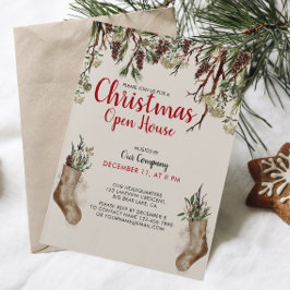 SNOWY PINES Company Christmas Open House Einladung