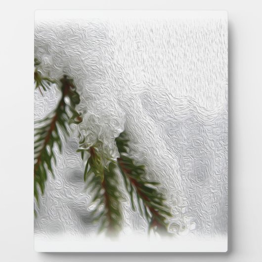 Snowy Pines Fotoplatte (Vorderseite)