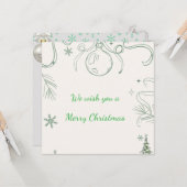 Snowy Pines & Peace Karte (Vorderseite/Rückseite Beispiel)