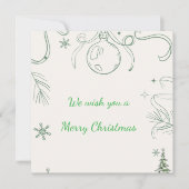 Snowy Pines & Peace Karte (Vorderseite)