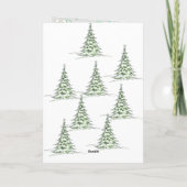 Snowy Pines & Peace Karte (Rückseite)