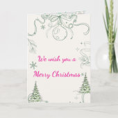 Snowy Pines & Peace Karte (Vorderseite)