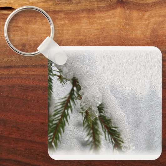 Snowy Pines Schlüsselanhänger (Vorderseite)