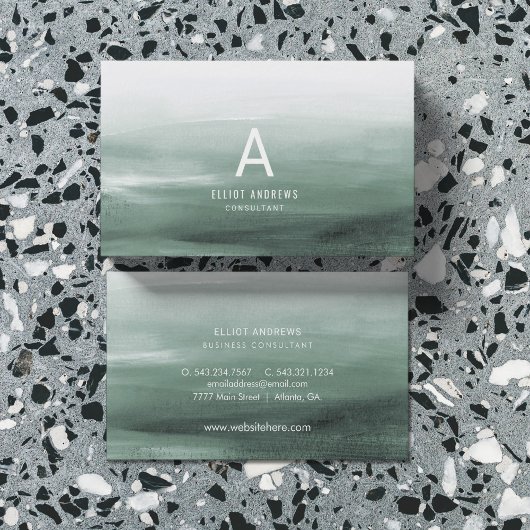 Snowy Pines Watercolor | Visitenkarte