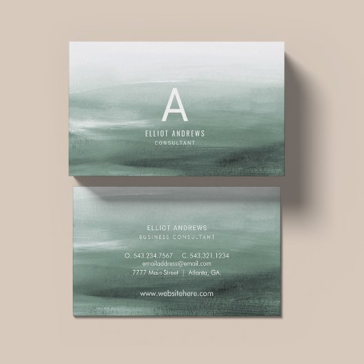 Snowy Pines Watercolor | Visitenkarte