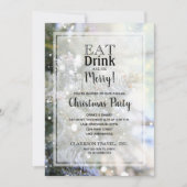 Snowy Pines Weihnachtsfeiertage Einladungen (Vorderseite)