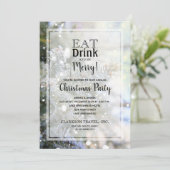 Snowy Pines Weihnachtsfeiertage Einladungen (Stehend Vorderseite)