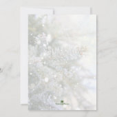 Snowy Pines Weihnachtsfeiertage Einladungen (Rückseite)