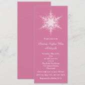 Snowy Pink Baby Dusche Einladung (Vorne/Hinten)