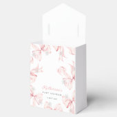 Snowy Pink Bow Baby Shower Geschenkschachtel (Geöffnet)