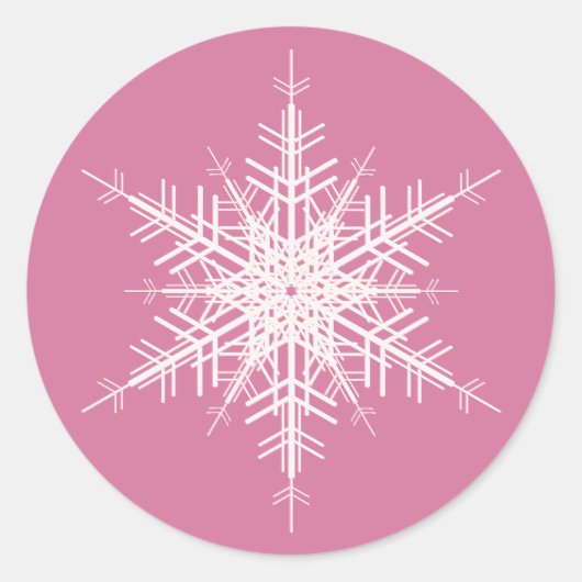 Snowy Pink Sticker (Vorderseite)