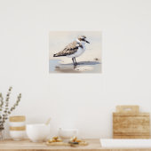 Snowy Plover Bird Art Print Poster (Küche)