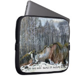 Snowy ravine painting Aquarell Laptopschutzhülle (Vorne Rechts)