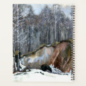 Snowy ravine painting Aquarell Planer (Rückseite)