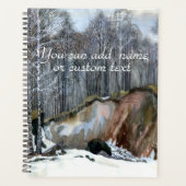 Snowy ravine painting Aquarell Planer (Vorderseite)