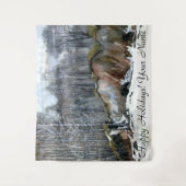 Snowy ravine painting Aquarell Wandteppich (Vorderseite)