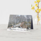 Snowy ravine watercolor karte (Gelbe Blume)