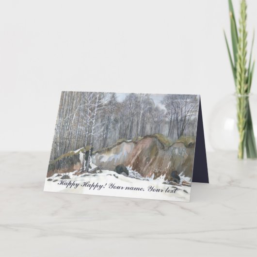 Snowy ravine watercolor karte (Vorderseite)