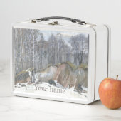 Snowy ravine watercolor metall brotdose (Beispiel)