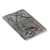 Snowy Red Barn Magnet (Rechte Seite)