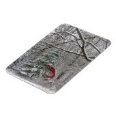 Snowy Red Barn Magnet (Linke Seite)