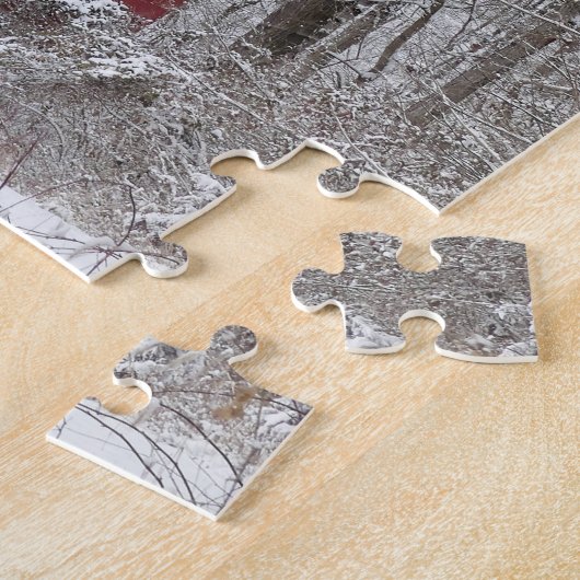 Snowy Red Barn Puzzle (Seite)