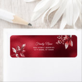 Snowy Red Blätter Weihnachts Rücksendeadresse Labr (Insitu)