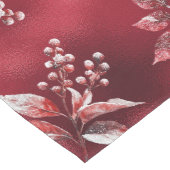 Snowy Red Blätter Weihnachtstisch Runner Mittelgroßer Tischläufer (Ecke)