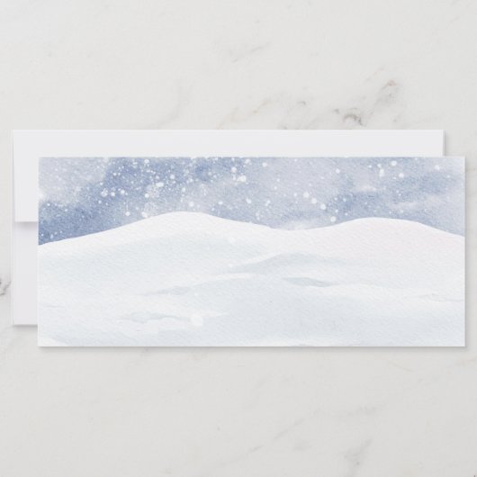 Snowy Red Cabin | Warme Winterwünsche (Rückseite)