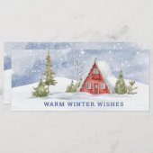 Snowy Red Cabin | Warme Winterwünsche (Vorne/Hinten)