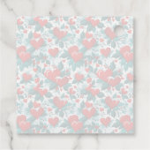 Snowy Red Christmas Heards und Holly Geschenkanhänger (Rückseite)