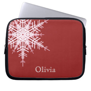 Snowy Red Laptop Sleeve