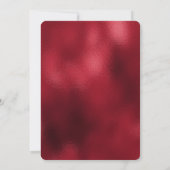 Snowy Red Leaves Christmas Holiday Party Einladung (Rückseite)