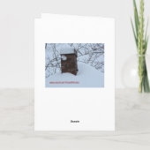 Snowy Red Mailbox, Christmas Feiertagskarte (Rückseite)