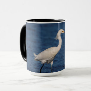Snowy-Reiher auf Nordstrand Tasse