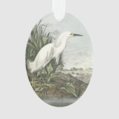 Snowy-Reiher durch Audubon Ornament (Vorderseite)