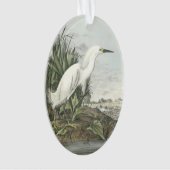 Snowy-Reiher durch Audubon Ornament (Vorderseite)