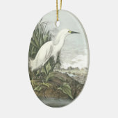 Snowy-Reiher, John Audubon Keramik Ornament (Links)