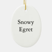 Snowy-Reiher, John Audubon Keramik Ornament (Hinten)