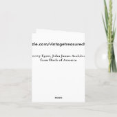 Snowy-Reiher, John James Audubon Karte (Rückseite)