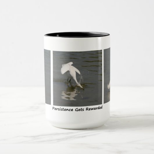 Snowy-Reiher Tasse (Zentrum)