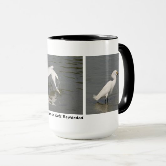 Snowy-Reiher Tasse (VorderseiteRechts)