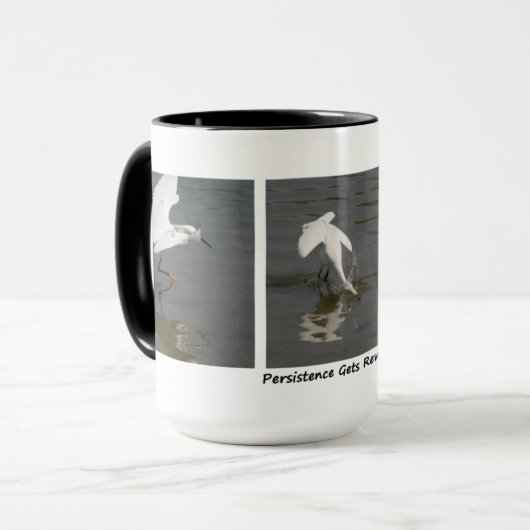 Snowy-Reiher Tasse (Vorderseite Links)